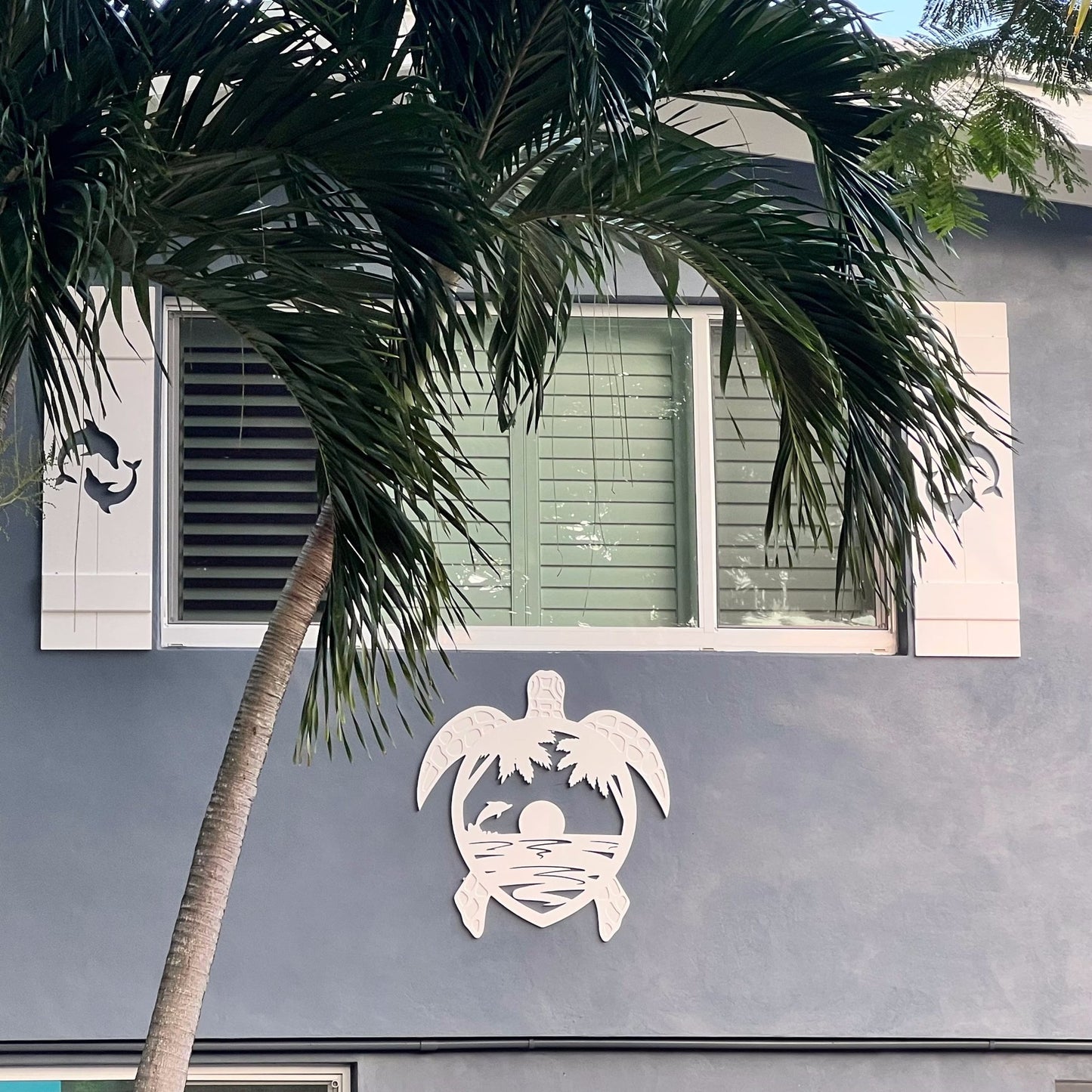 Outdoor PVC Turtle Decor, Beach House Sign - High Springs Shutter Company