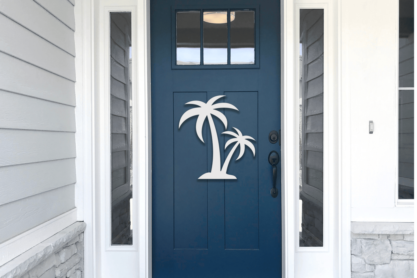 Palm Tree Beach House Sign, Outdoor PVC Decor - High Springs Shutter Company
