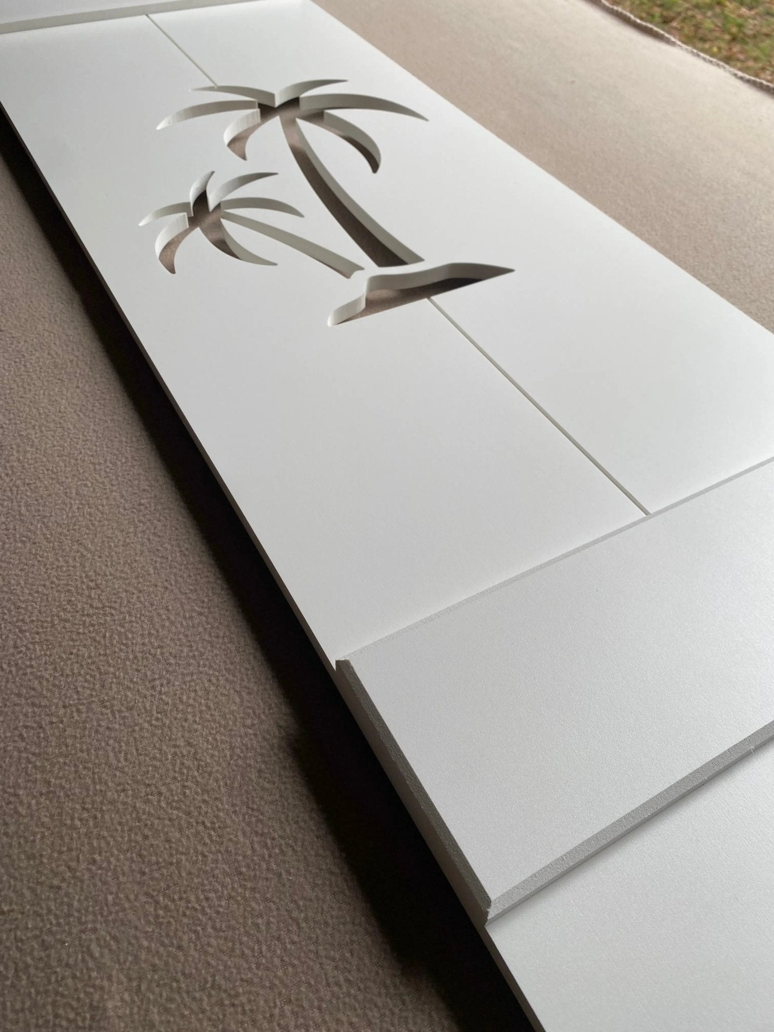 Double Palm Tree Exterior Shutter, Sold Individually - High Springs Shutter Company