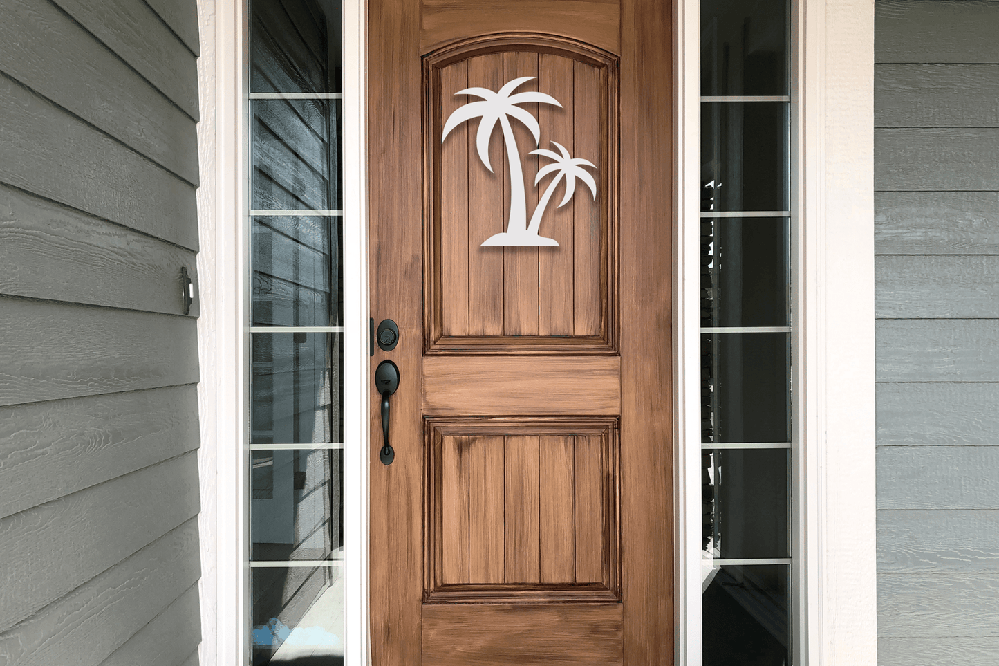 Palm Tree Beach House Sign, Outdoor PVC Decor - High Springs Shutter Company