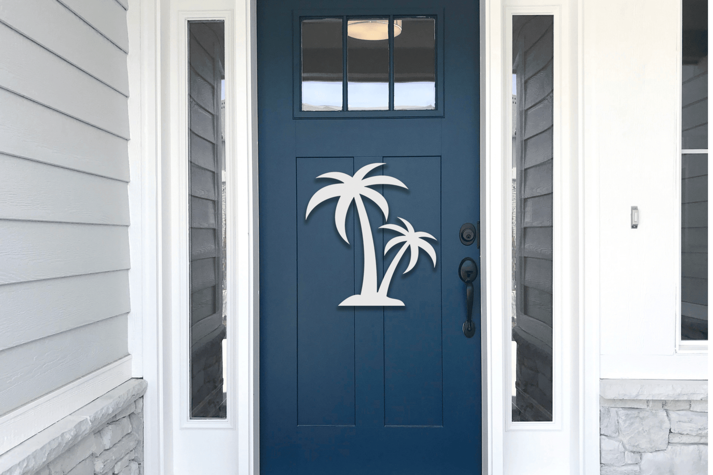 Palm Tree Beach House Sign, Outdoor PVC Decor - High Springs Shutter Company