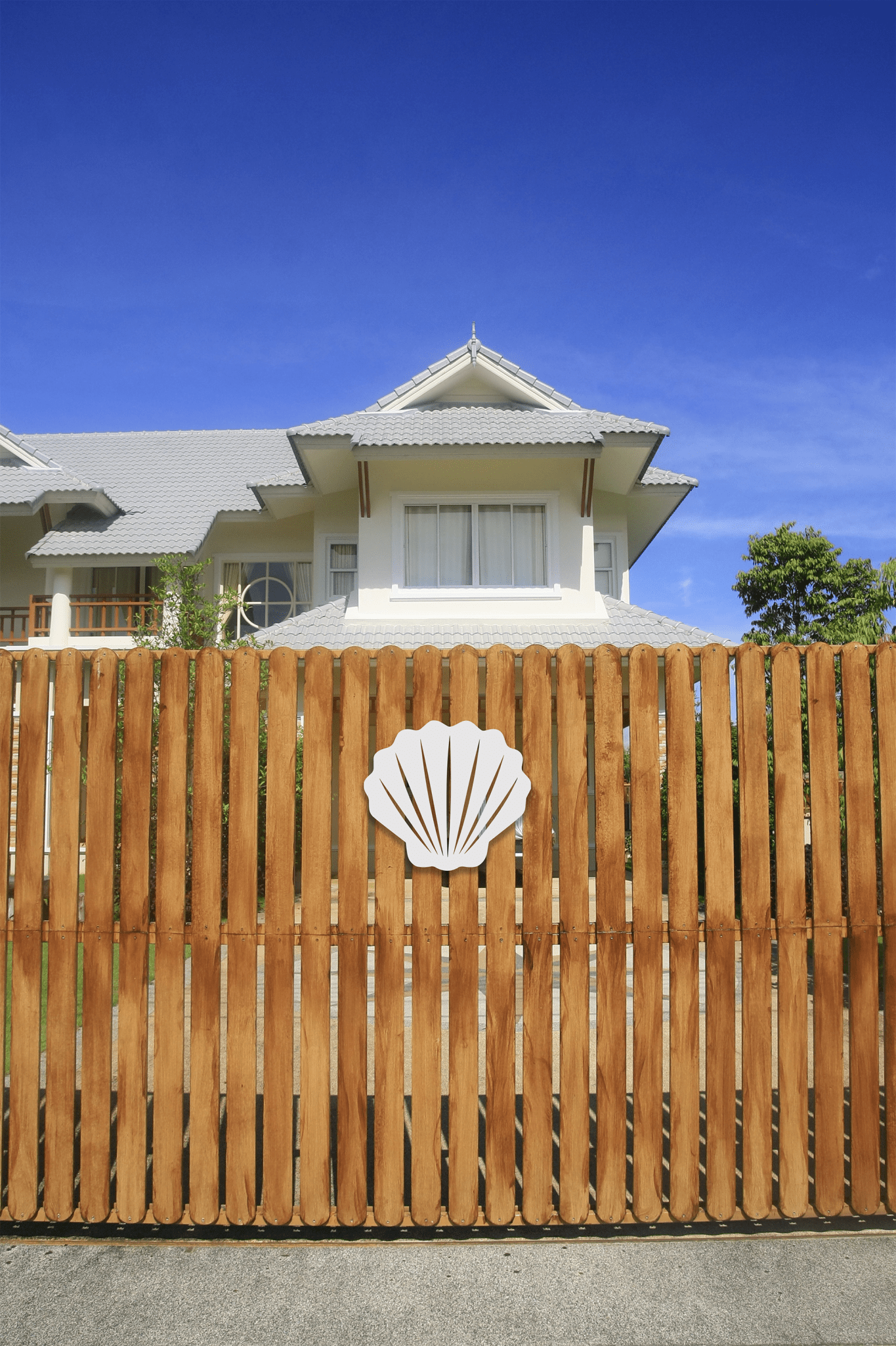 Shell Beach House Sign, Outdoor PVC Decor - High Springs Shutter Company
