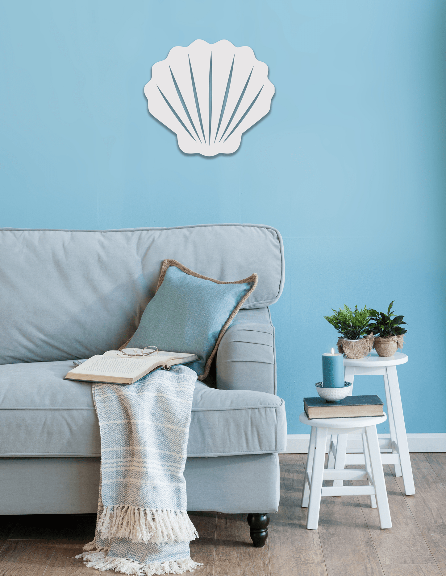 Shell Beach House Sign, Outdoor PVC Decor - High Springs Shutter Company