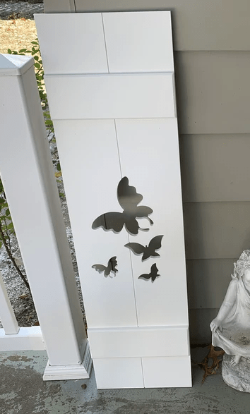 Specialty Outdoor Exterior Shutter Butterfly Garden, Sold Individually - High Springs Shutter Company