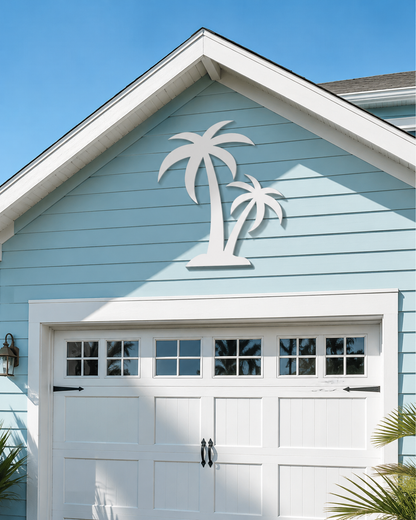 Palm Tree Beach House Sign, Outdoor PVC Decor