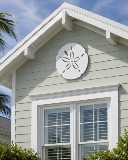 Outdoor Sand Dollar Decor, Beach House Sign
