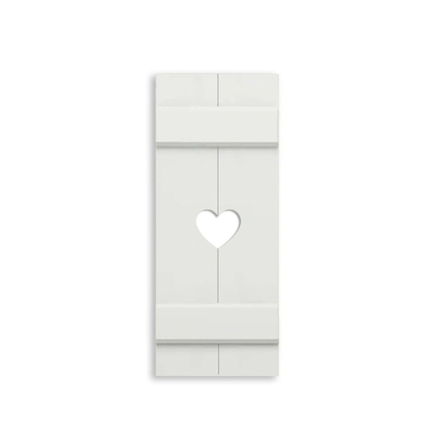 Custom Heart Cutout Outdoor Exterior Shutter, Sold Individually