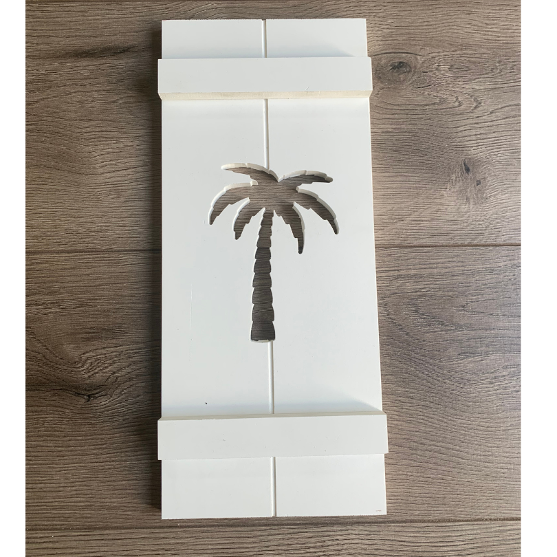 Single Palm Tree Exterior Shutter, Sold Individually High Springs Shutter Company