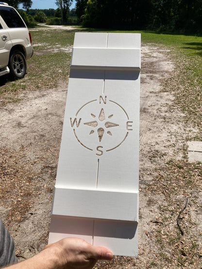 Compass Rose, Nautical Exterior Shutter, Sold Individually - High Springs Shutter Company