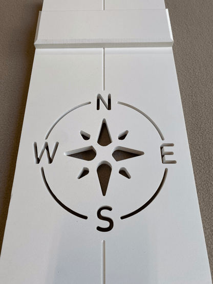 Compass Rose, Nautical Exterior Shutter, Sold Individually - High Springs Shutter Company