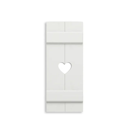 Custom Heart Cutout Outdoor Exterior Shutter, Sold Individually - High Springs Shutter Company