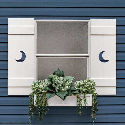 Custom Moon Cutout Outdoor Exterior Shutter, Sold Individually - High Springs Shutter Company