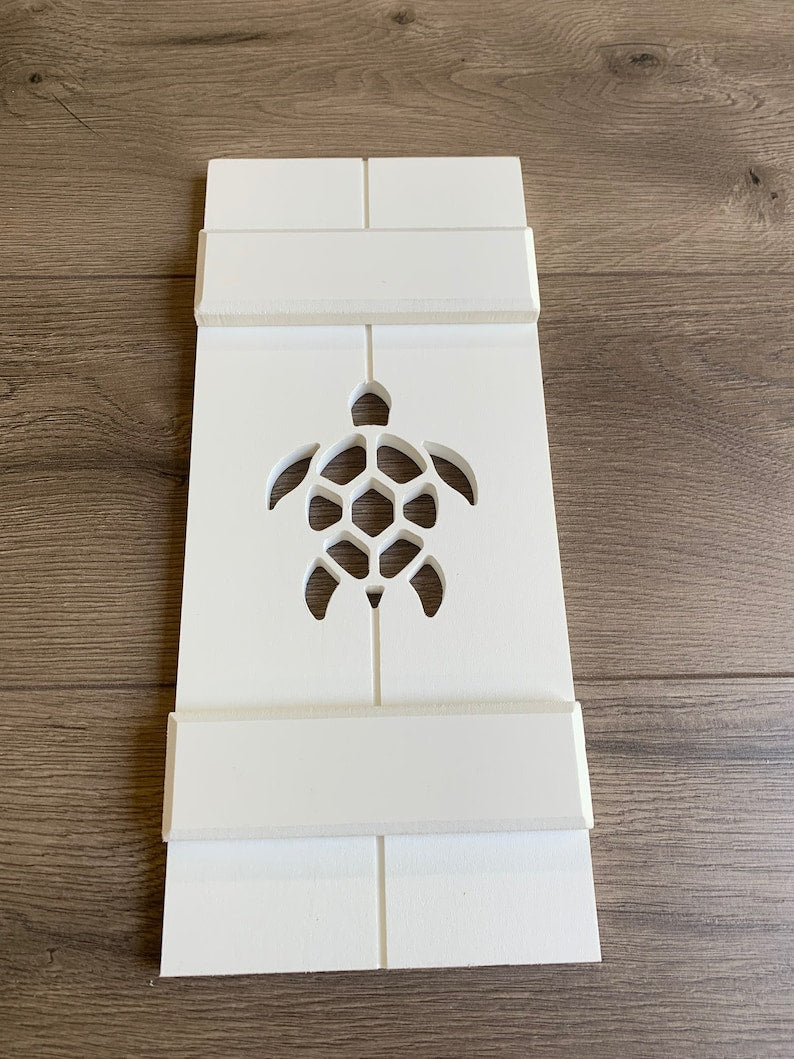 Custom Sea Turtle Exterior Shutter, Sold Individually - High Springs Shutter Company