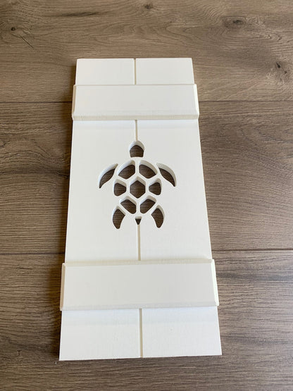 Custom Sea Turtle Exterior Shutter, Sold Individually - High Springs Shutter Company