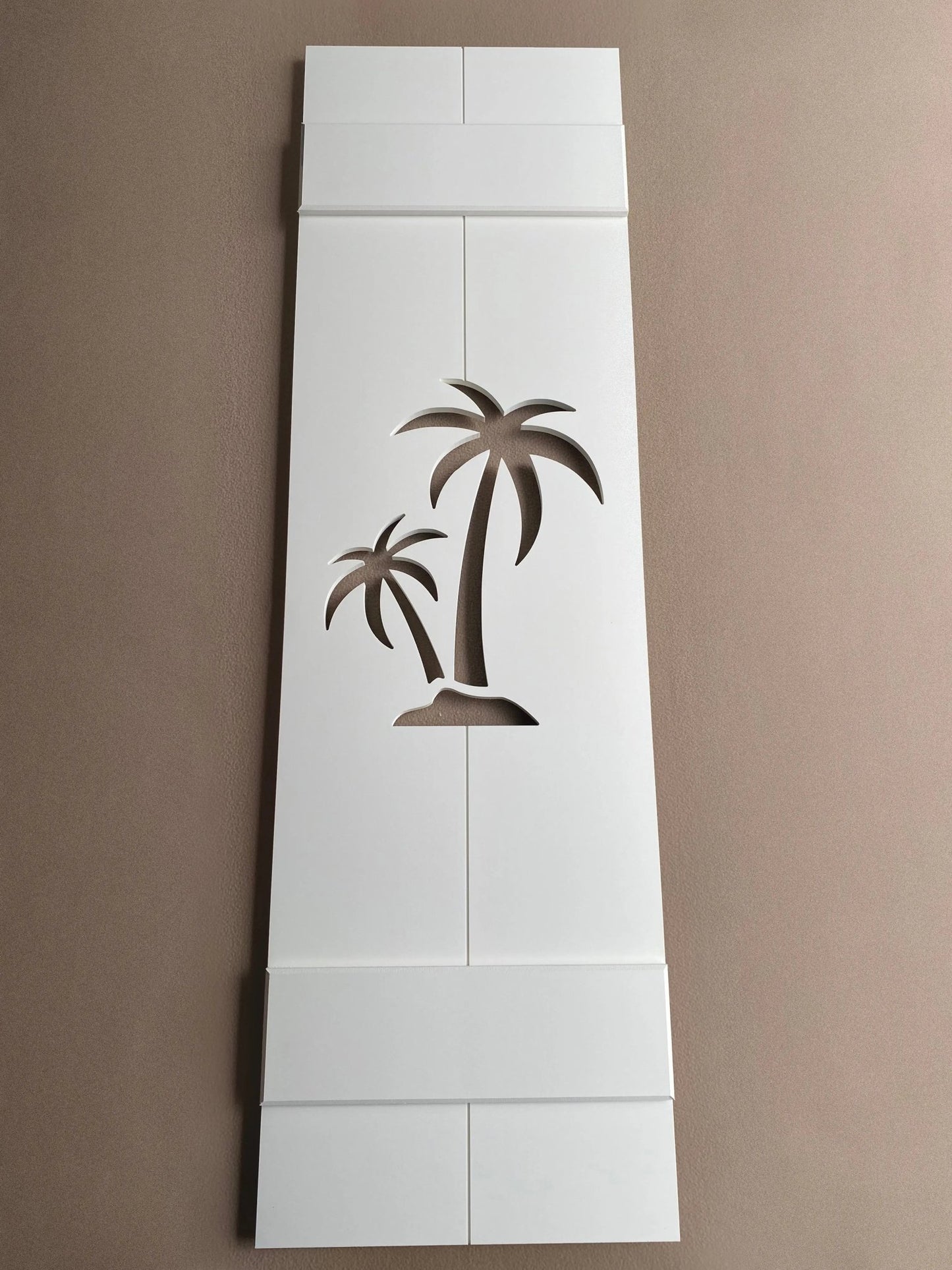 Double Palm Tree Exterior Shutter, Sold Individually - High Springs Shutter Company