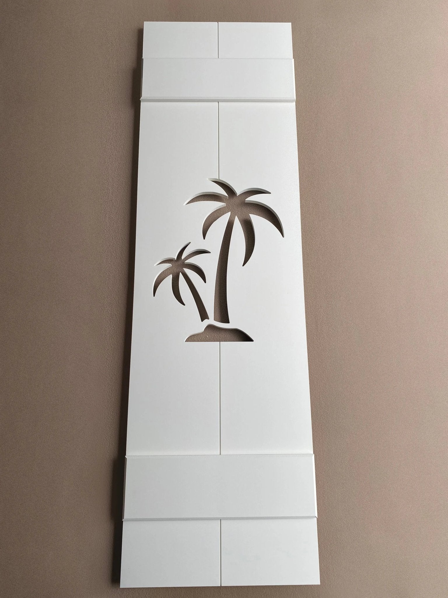 Double Palm Tree Exterior Shutter, Sold Individually - High Springs Shutter Company