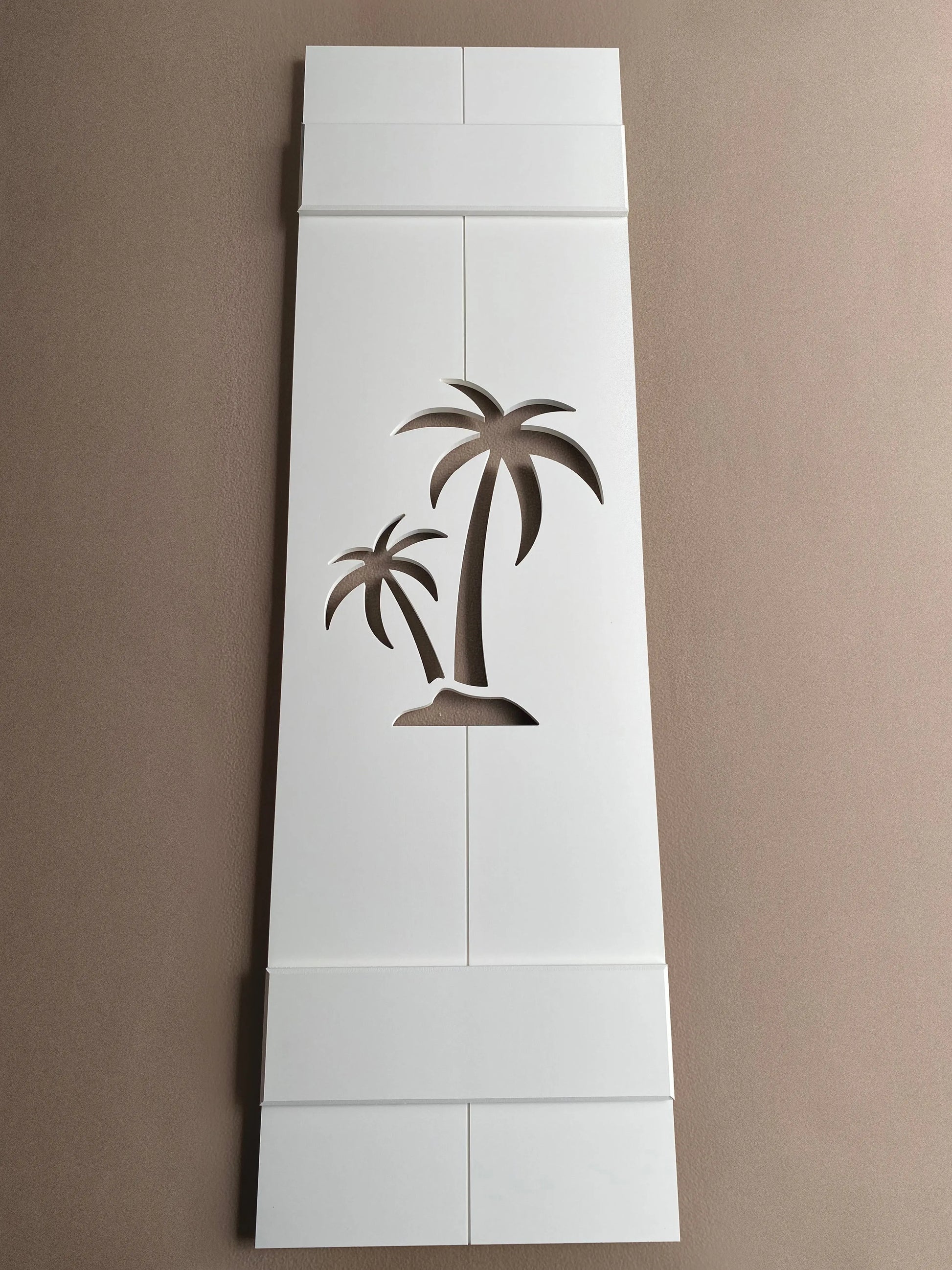 Double Palm Tree Exterior Shutter, Sold Individually High Springs Shutter Company