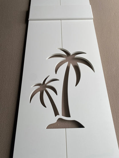 Double Palm Tree Exterior Shutter