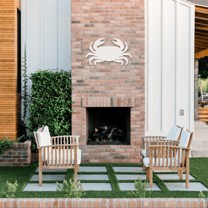 Outdoor PVC Crab Decor, Beach House Sign - High Springs Shutter Company
