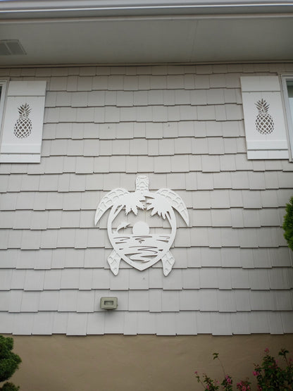 Outdoor PVC Turtle Decor, Beach House Sign - High Springs Shutter Company