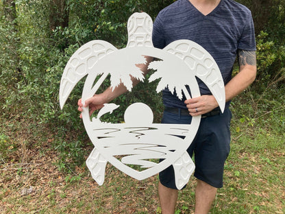 Outdoor PVC Turtle Decor, Beach House Sign - High Springs Shutter Company