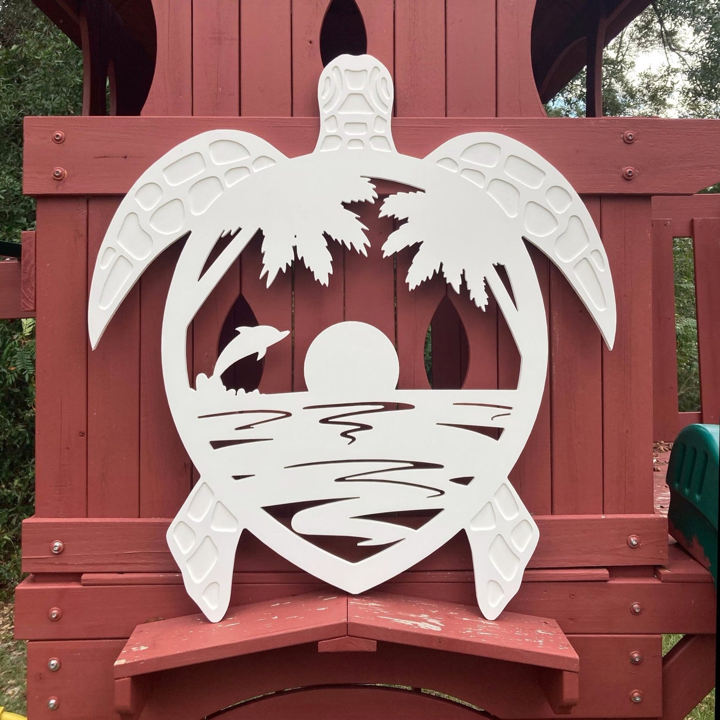 Outdoor PVC Turtle Decor, Beach House Sign - High Springs Shutter Company