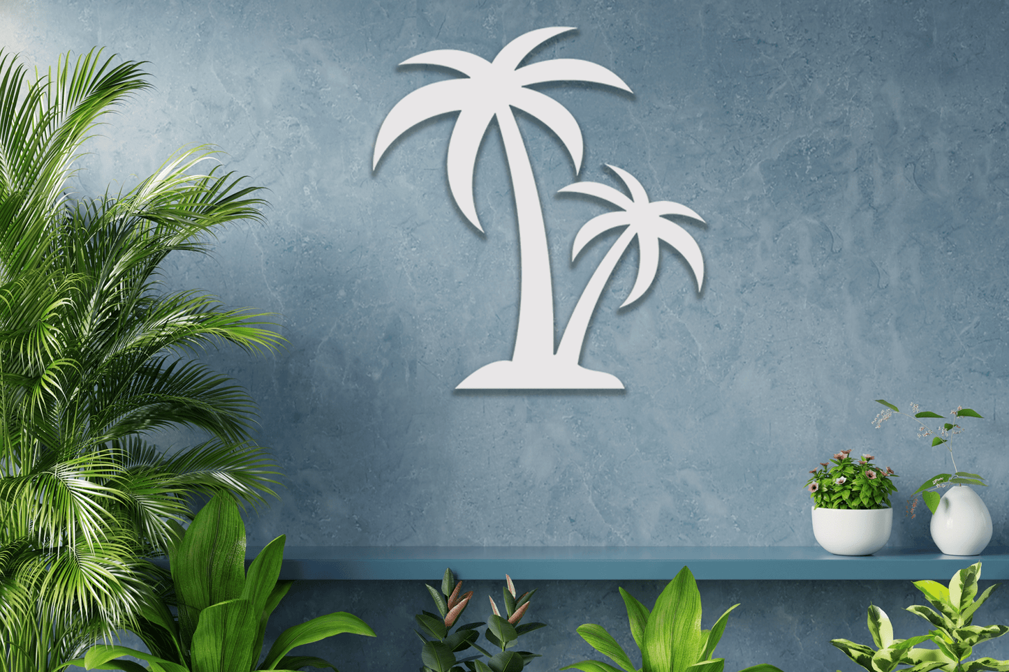 Palm Tree Beach House Sign, Outdoor PVC Decor - High Springs Shutter Company