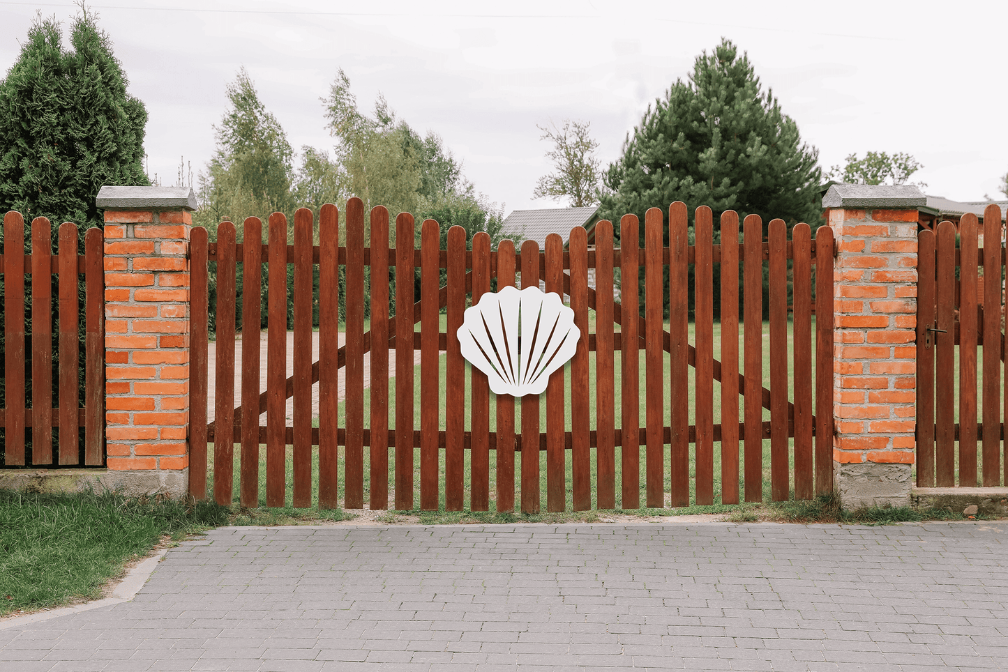 Shell Beach House Sign, Outdoor PVC Decor - High Springs Shutter Company