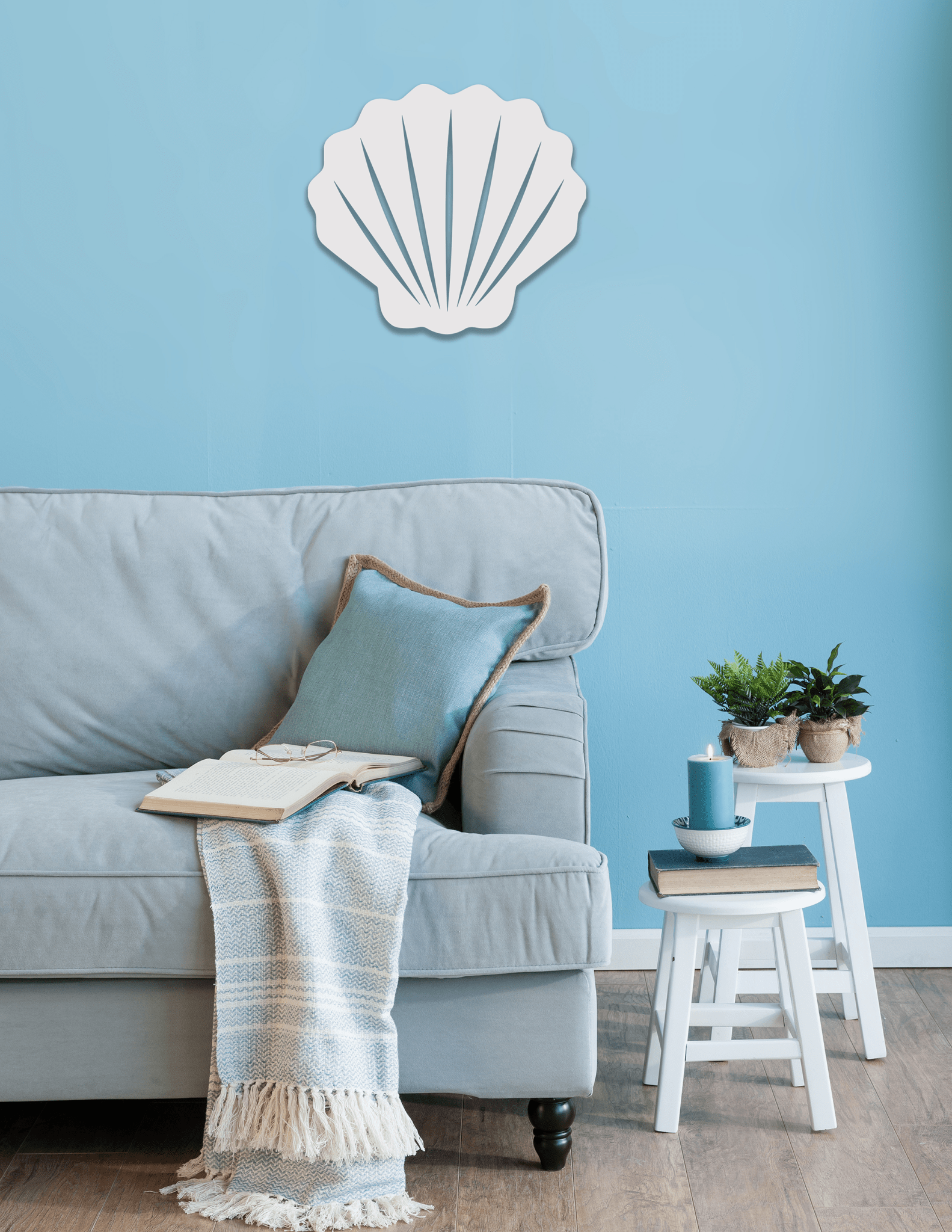 Shell Beach House Sign, Outdoor PVC Decor - High Springs Shutter Company