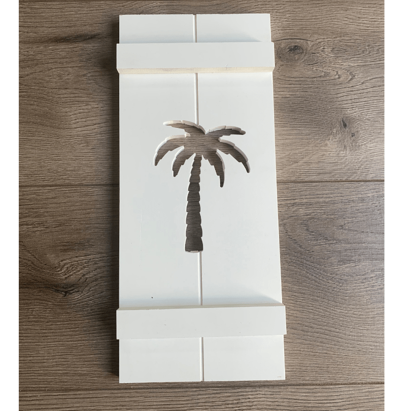 Single Palm Tree Exterior Shutter, Sold Individually - High Springs Shutter Company