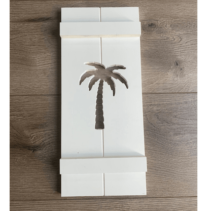 Single Palm Tree Exterior Shutter, Sold Individually - High Springs Shutter Company