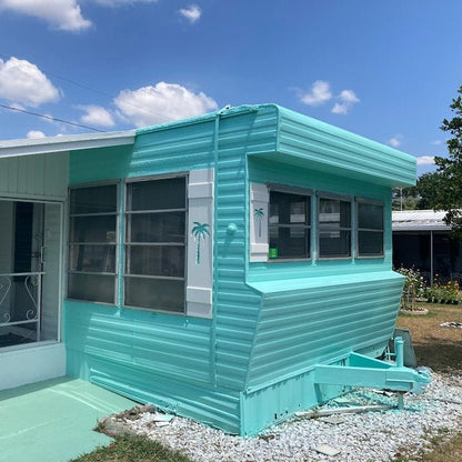 Single Palm Tree Exterior Shutter, Sold Individually - High Springs Shutter Company