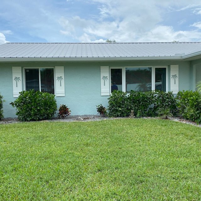 Single Palm Tree Exterior Shutter, Sold Individually - High Springs Shutter Company