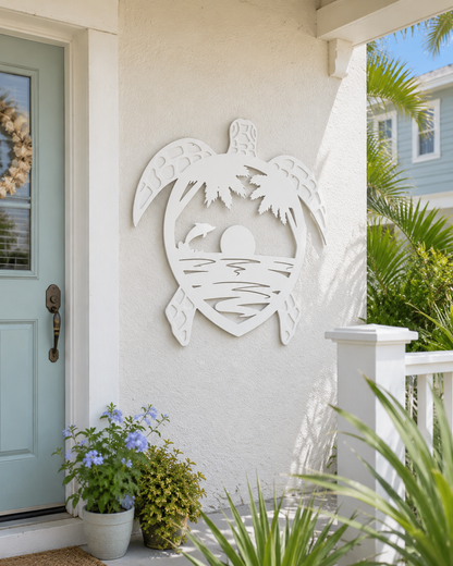 Outdoor PVC Turtle Decor, Beach House Sign