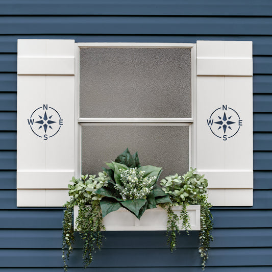 Compass Rose, Nautical Exterior Shutter, Sold Individually High Springs Shutter Company