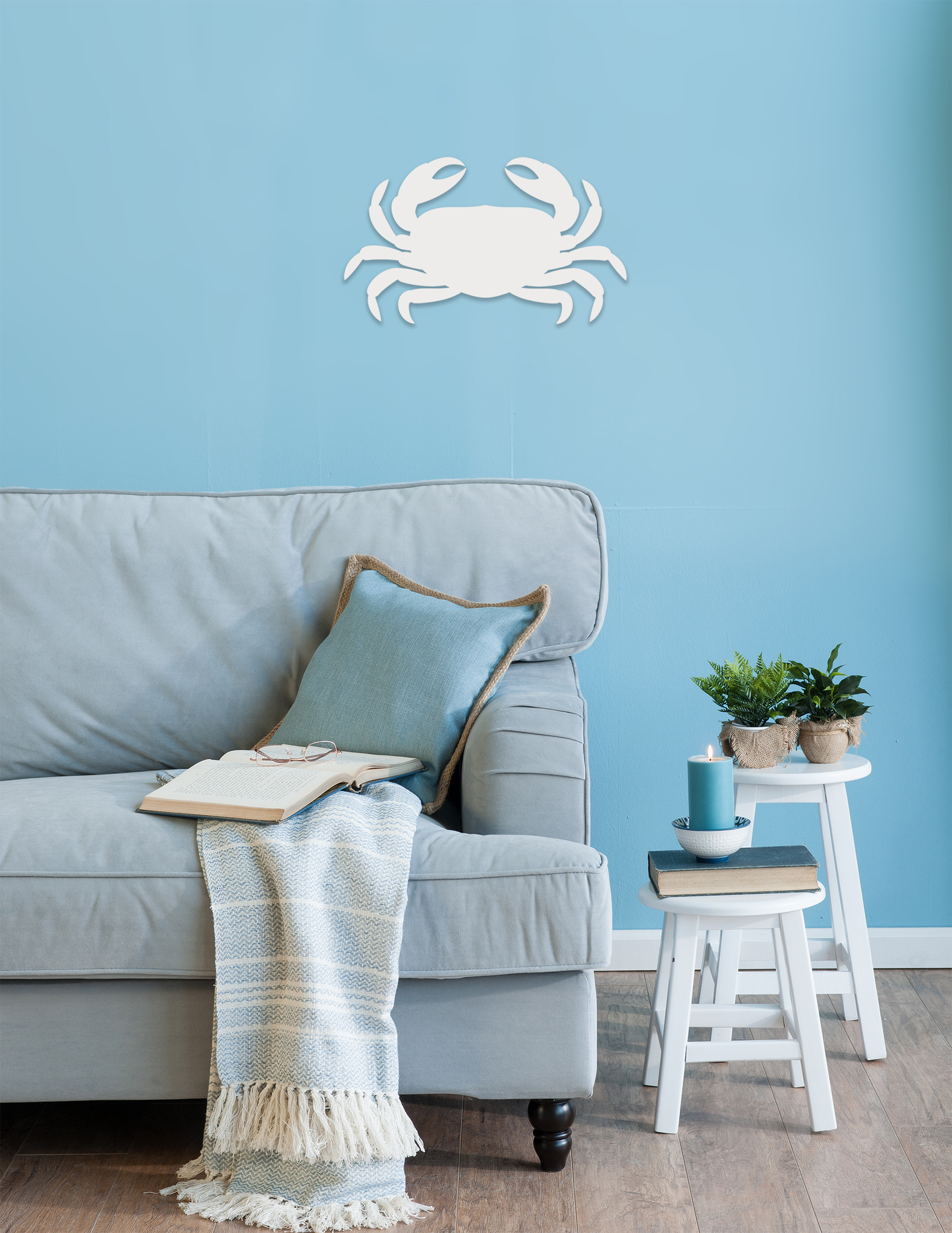 Outdoor PVC Crab Decor, Beach House Sign