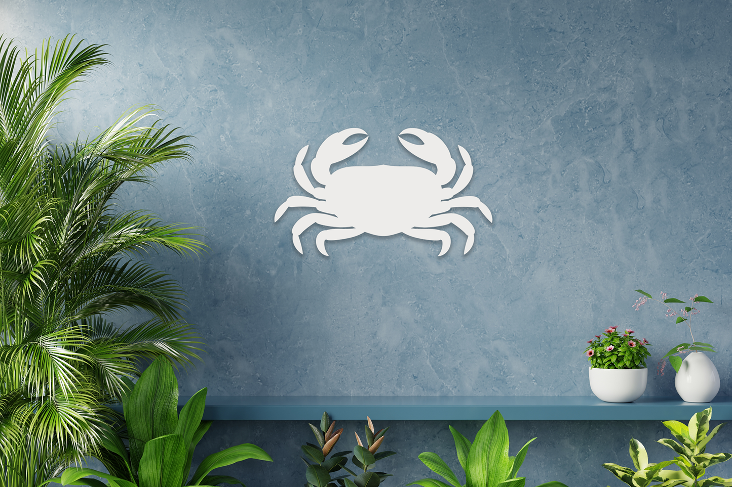 Outdoor PVC Crab Decor, Beach House Sign