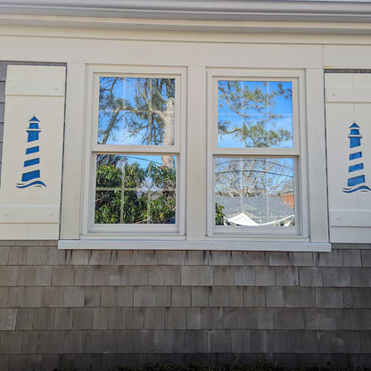 Shutters with lighthouse cut out