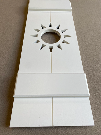 Sun Exterior Shutter, Sold Individually High Springs Shutter Company