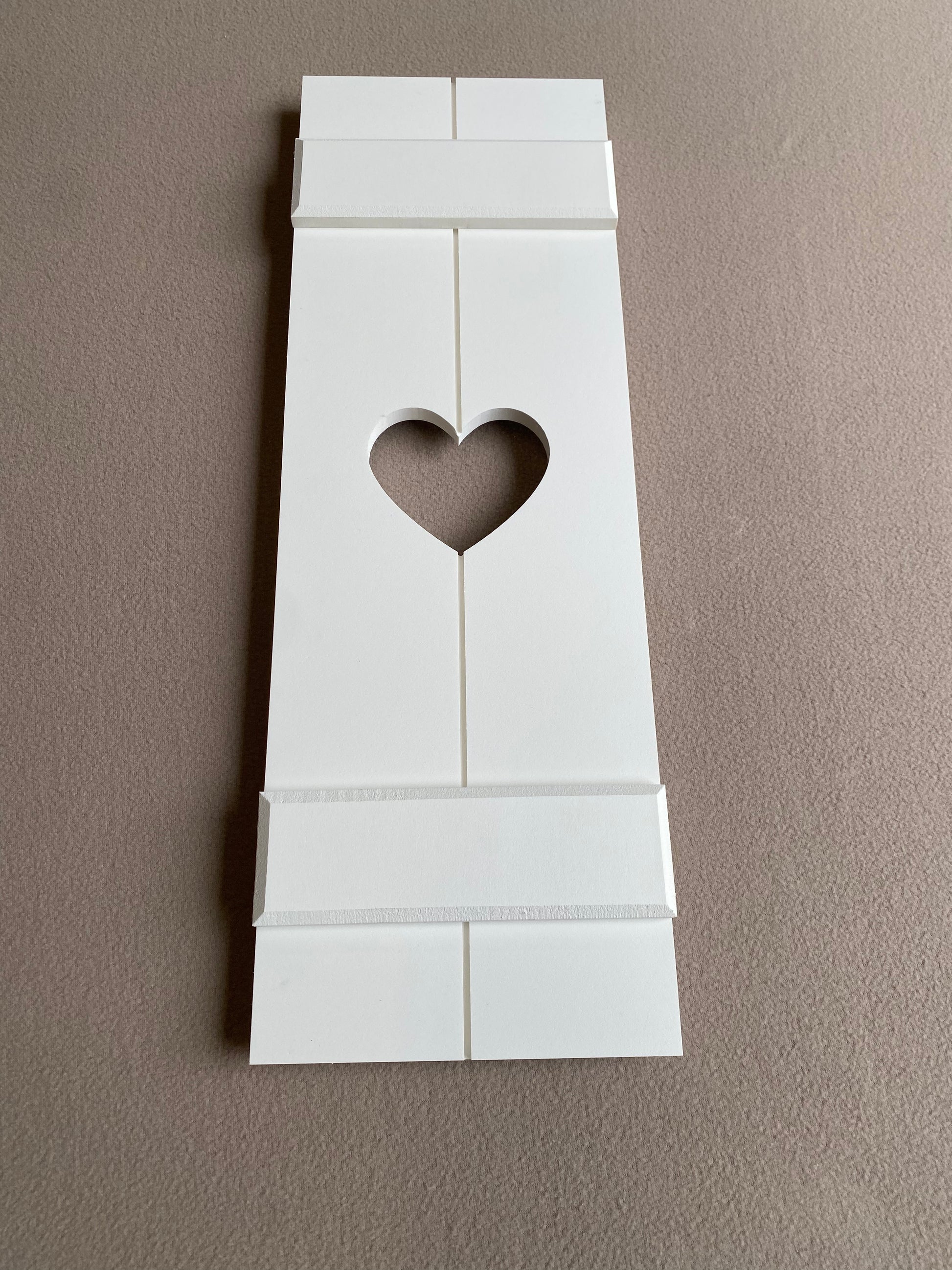 Custom Heart Cutout Outdoor Exterior Shutter, Sold Individually High Springs Shutter Company