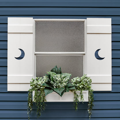 Custom Moon Cutout Outdoor Exterior Shutter, Sold Individually