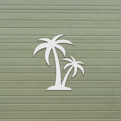 Palm Tree Beach House Sign, Outdoor PVC Decor