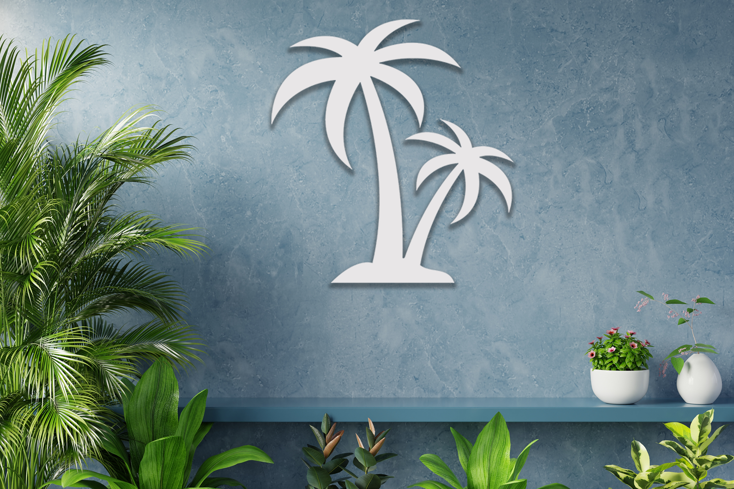 Palm Tree Beach House Sign, Outdoor PVC Decor