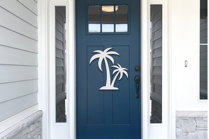 Palm Tree Beach House Sign, Outdoor PVC Decor