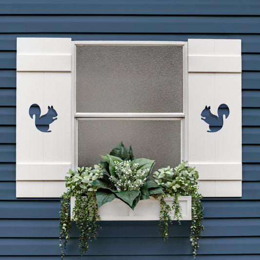 Woodland Squirrel Exterior Shutters, Sold Individually