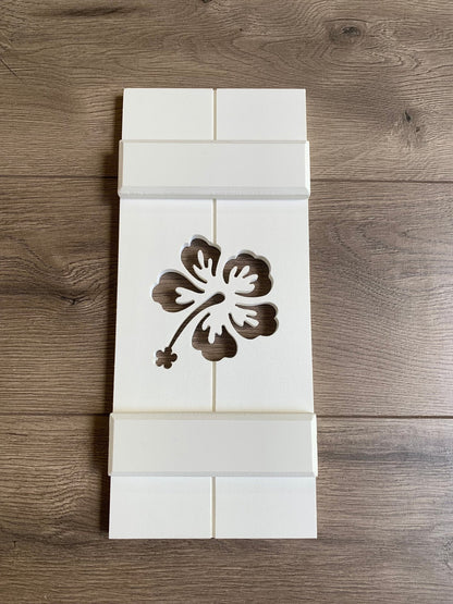 Hibiscus Flower Exterior Shutter, Sold Individually - High Springs Shutter Company