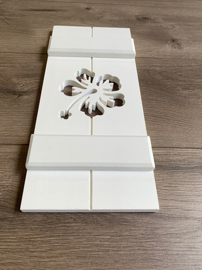 Hibiscus Flower Exterior Shutter, Sold Individually - High Springs Shutter Company