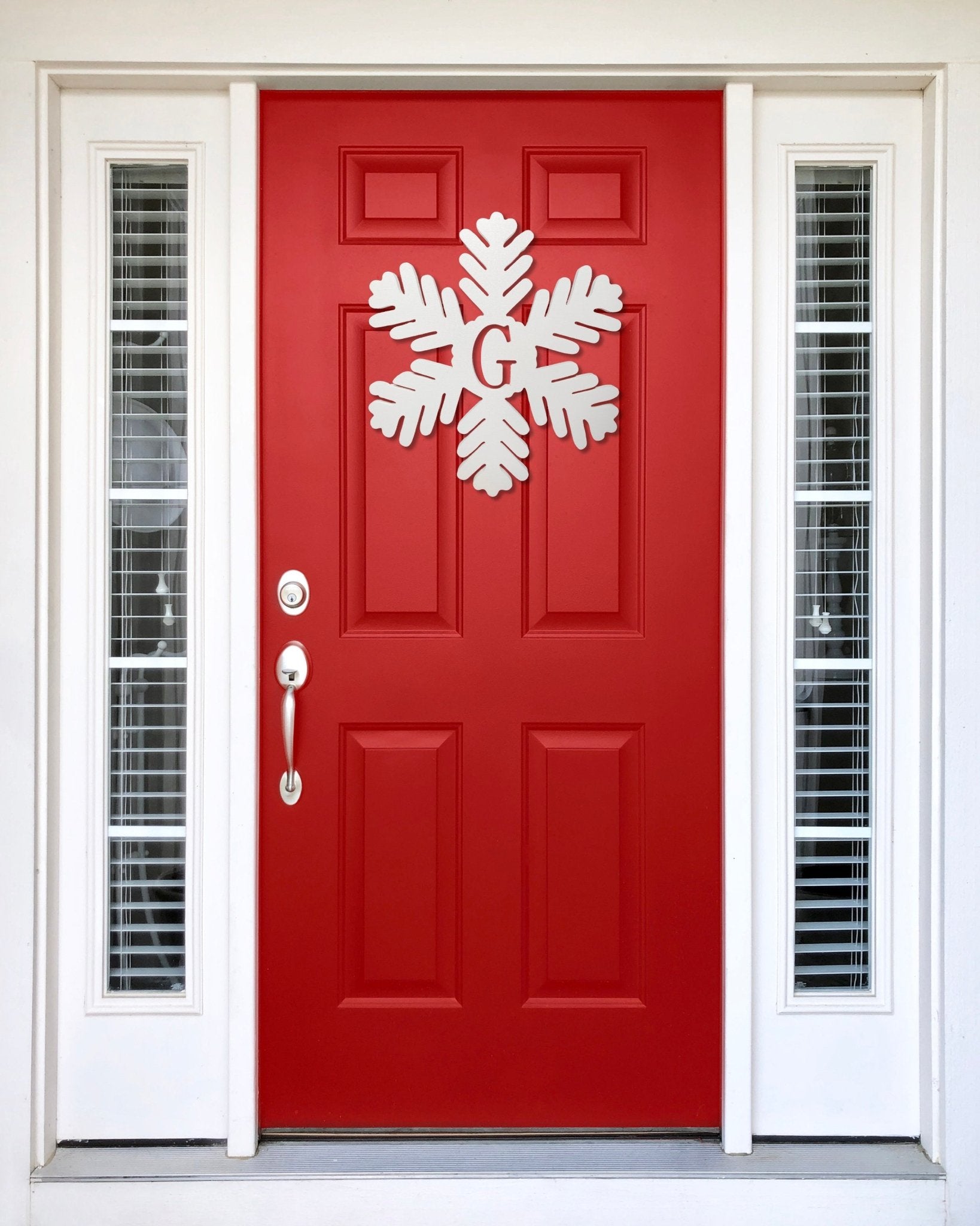 Snowflake Door Hanger, Winter House Decor, Gift for Mom, Door Sign, Christmas Gift, Gift for Neighbor - High Springs Shutter Company