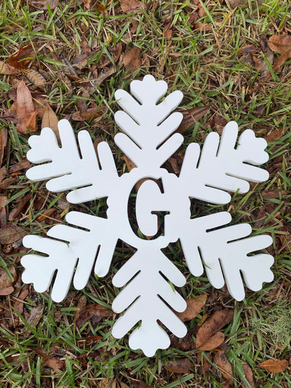 Snowflake Door Hanger, Winter House Decor, Gift for Mom, Door Sign, Christmas Gift, Gift for Neighbor - High Springs Shutter Company