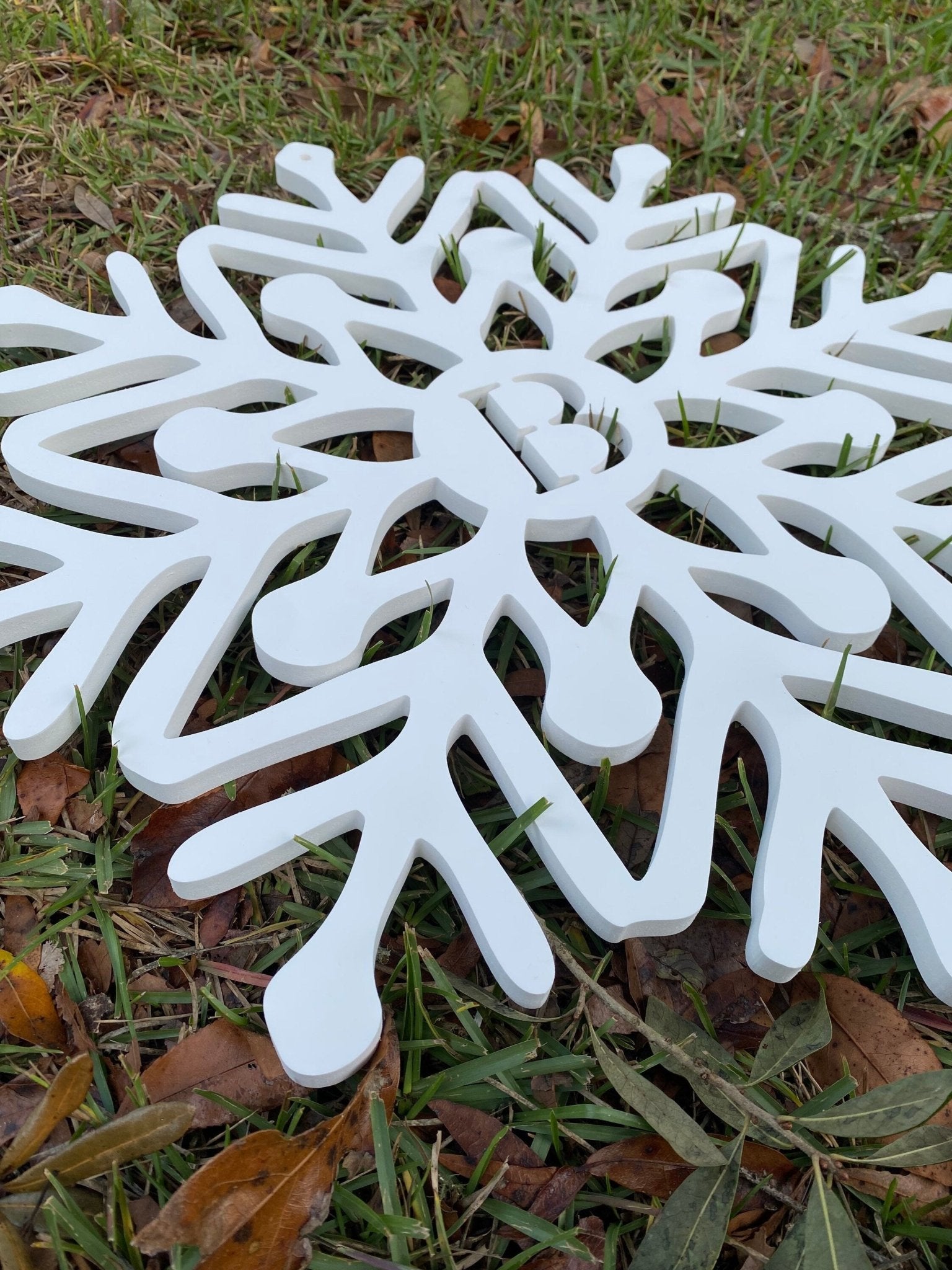 Snowflake Monogram - Holiday Monogram Letters - Door Hanger Wreath - Christmas, Winter holiday decoration - High Springs Shutter Company